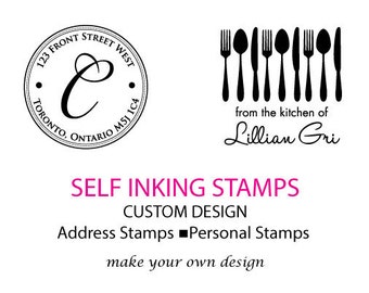 Self Inking Stamps/Custom Design Ink Stamp/Office Supplies/Hostess Gift