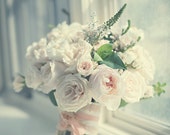 Printable Flower Art, Printable Bouquet, Pastel Flower Art, White Rose Print, Pastel Flower Photo, Wedding Flower Photo,Wedding Flower Print