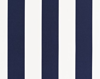 SCHUMACHER CLASSIC MODERN Stripes Fabric 10 Yards Navy
