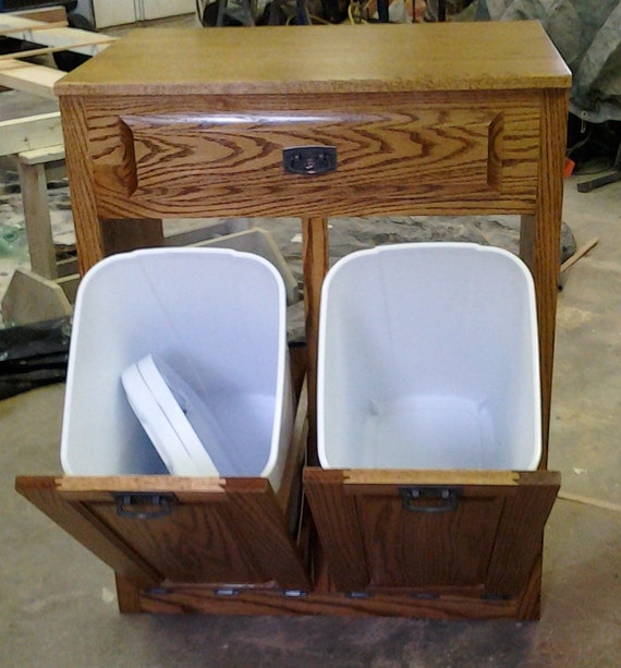 Items similar to Recycling Center Cabinet, Tilt out ...