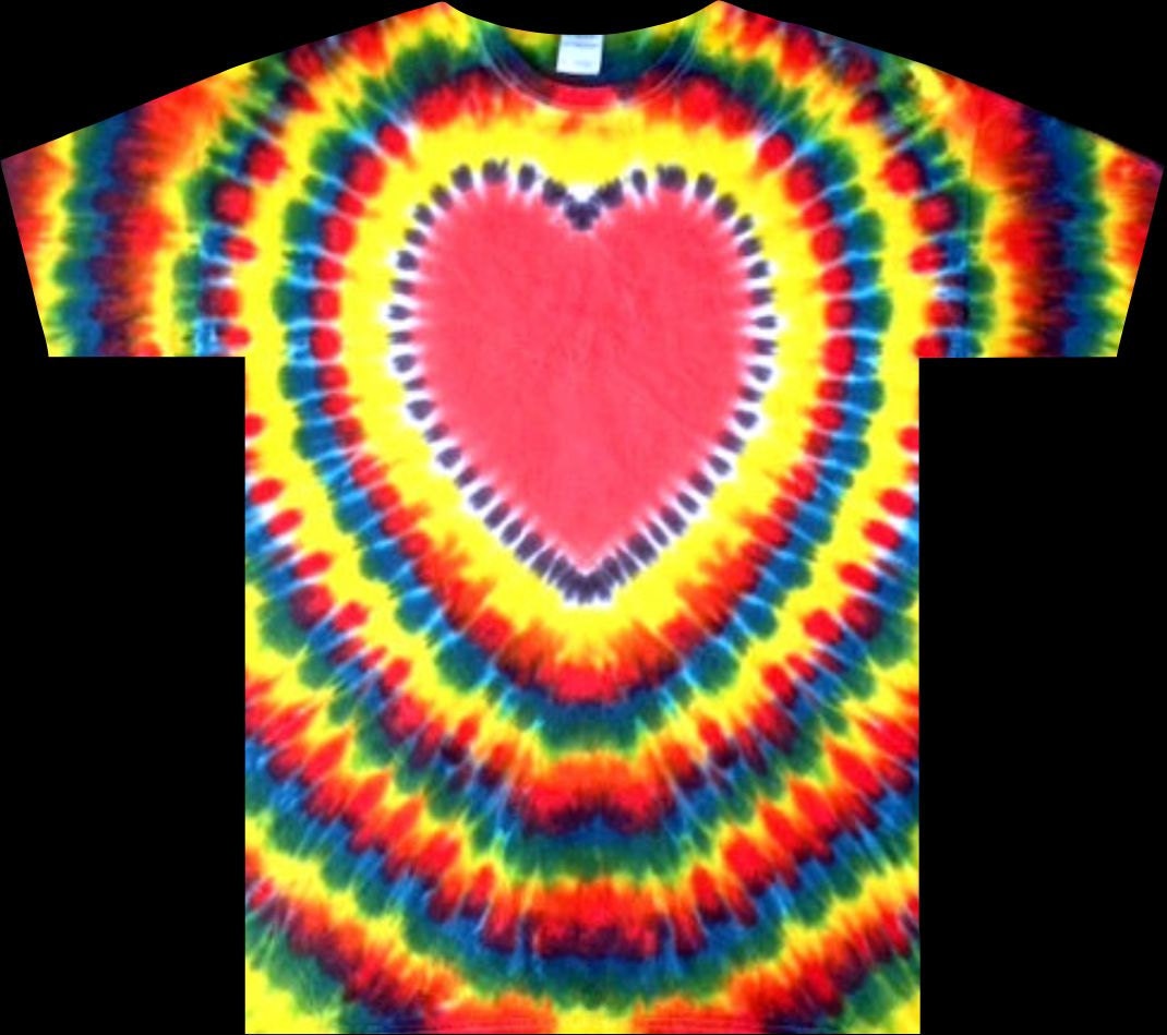 how to make a tie dye shirt with a heart