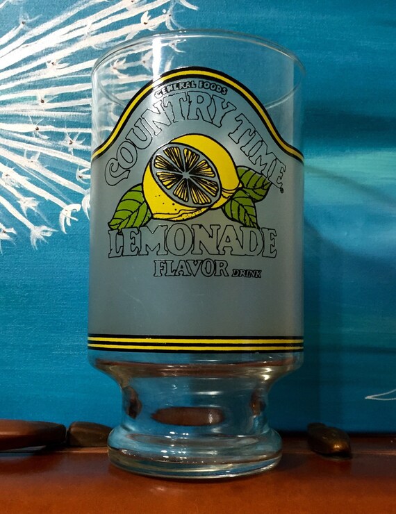 vintage Country Time Lemonade Clear Drinking Glass by Beachpickers