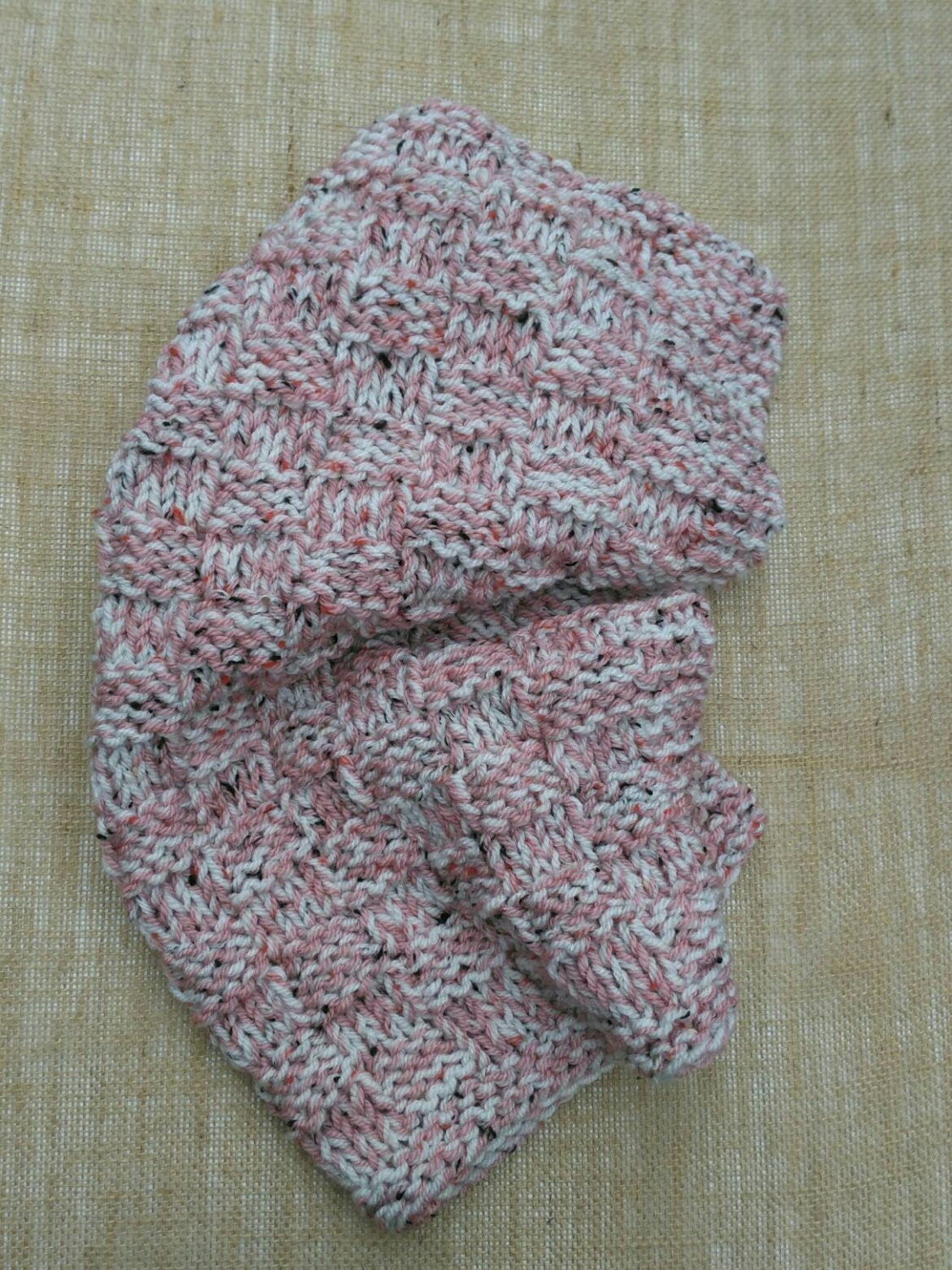 Hand Knitted Baby travel blanket lap blanket car seat with