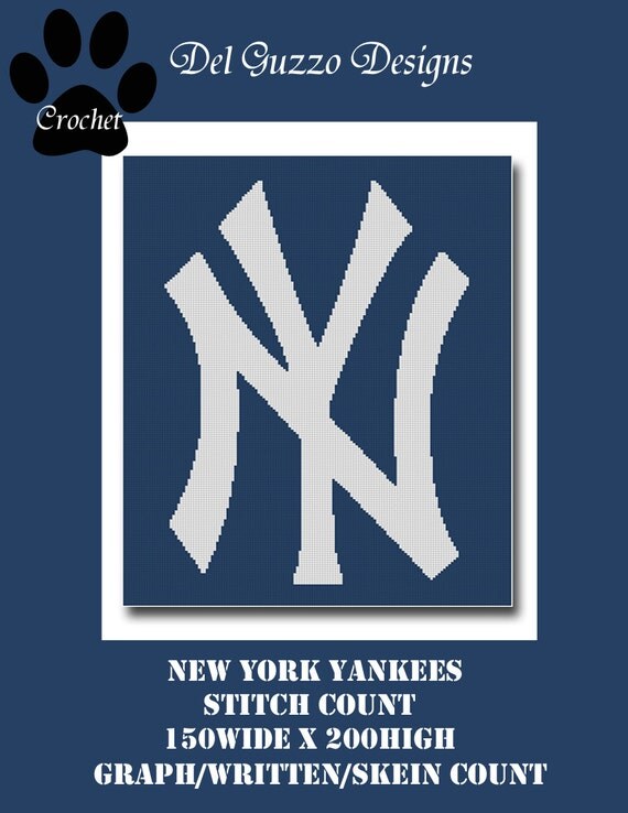 New York Yankees inspired Crochet Graph Graphghan Pattern WITH