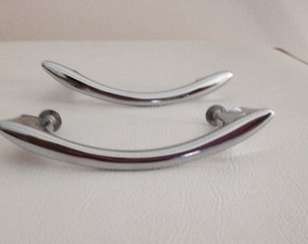 Vintage MCM chrome drawer pulls