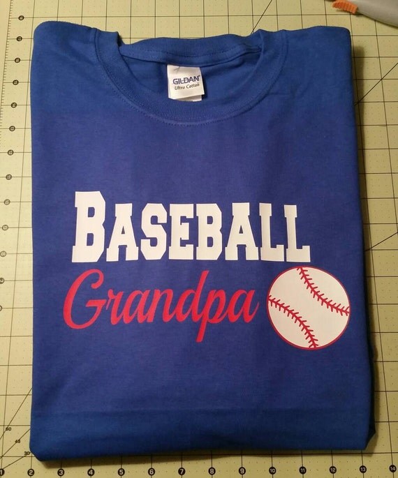 Baseball Grandpa Shirt Baseball Grandma Shirt by BlueJayVinyl