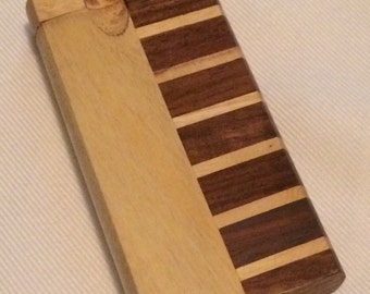 Wooden dugout swivel top spring loaded tobacco pipe high quality
