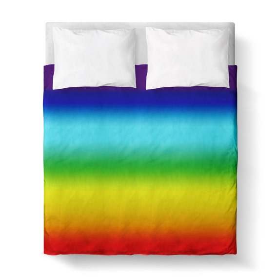 Bright Rainbow Ombre Duvet Cover/ Comforter cover/ 3 sizes