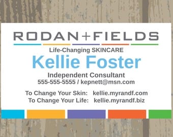 Rodan + Fields Business Cards Printed or Digital Upload One Sided Business Card