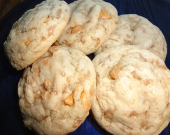 Mouth Watering Homemade Soft Toffee Cookies (2 Dozen)