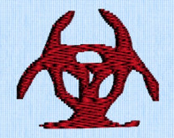 Bio Hazard Symbol Embroidery Design