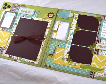 12X12 Premade Scrapbook Page, Baby Boy Scrapbook Page, Scrapbook Premade Page, Scrapbook Layout, Scrapbook Page Kit