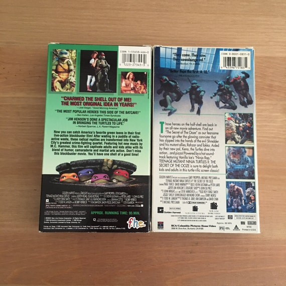 Teenage Mutant Ninja Turtles 2 Secret of the Ooze VHS f.h.e