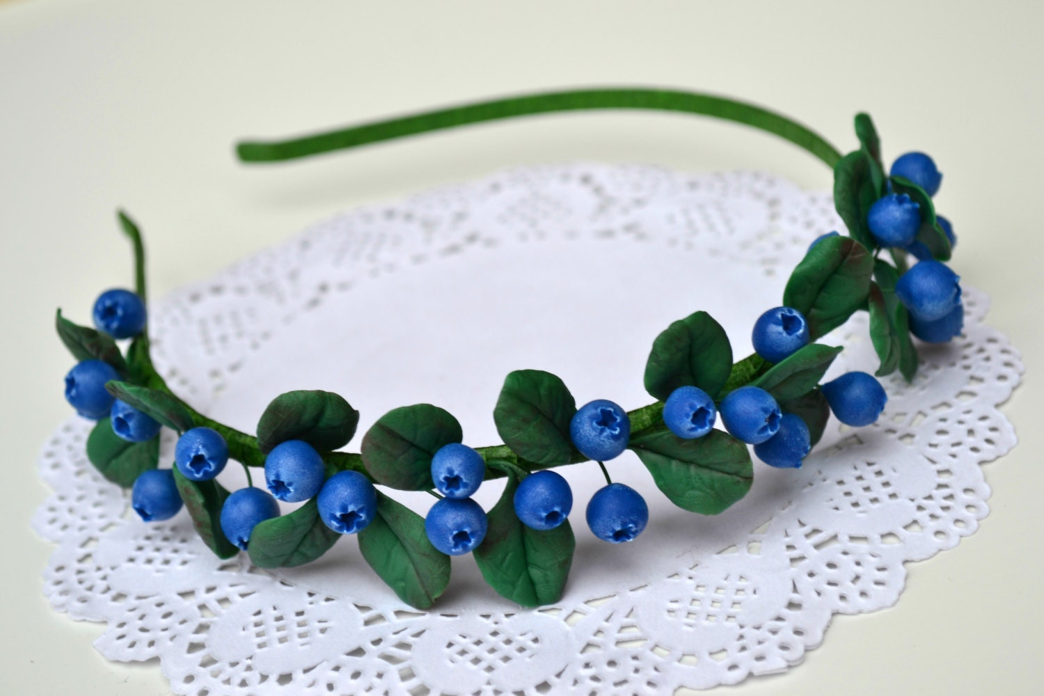 FREE EARRINGS Blueberry headband. Blueberry hair crown.