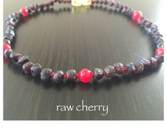 Baltic Amber Teething Necklace - RED