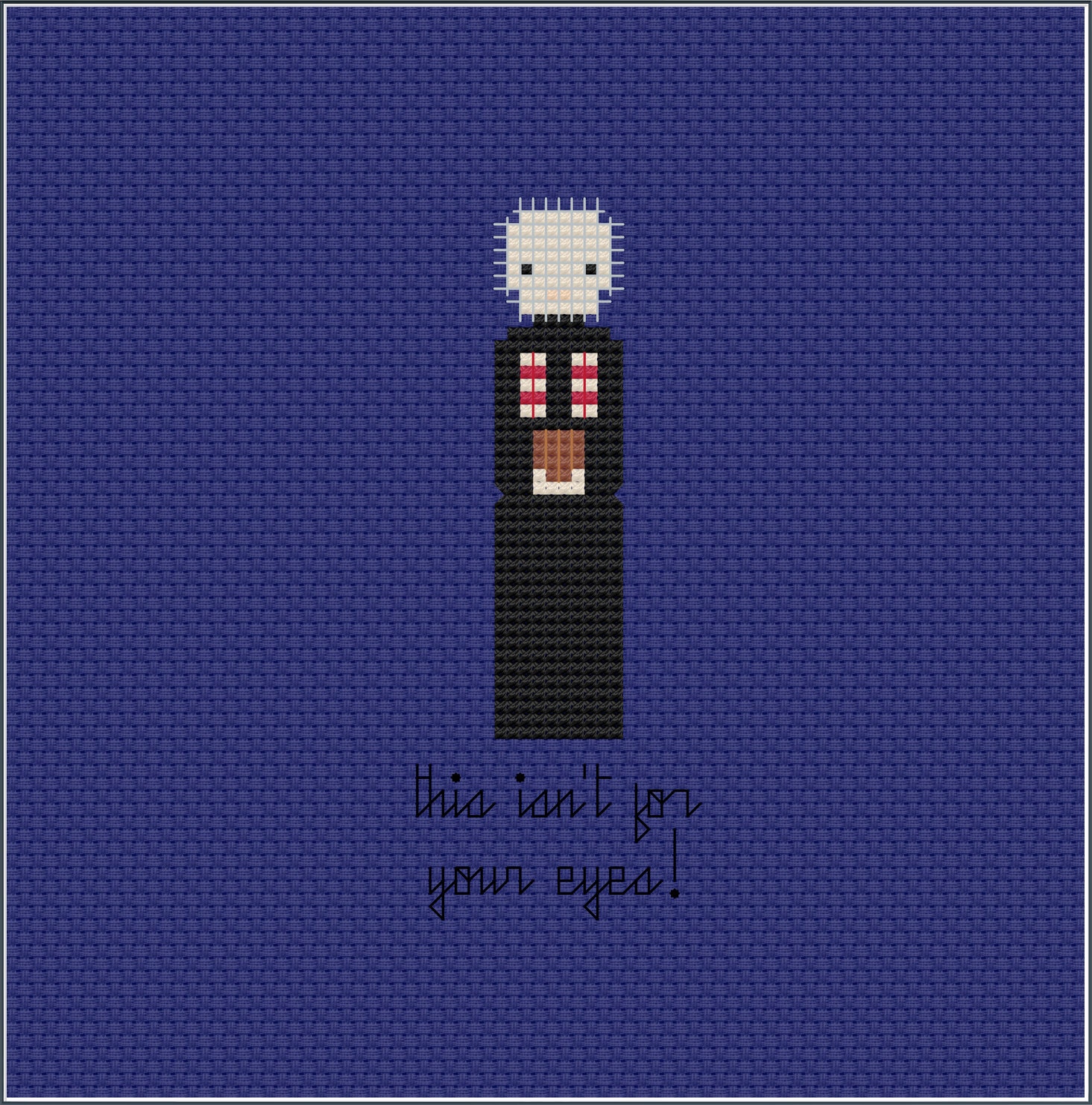 8Bit Wonder Pinhead PDF CrossStitch Pattern from CatLadyCrossStitch