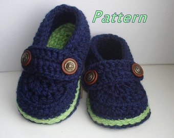 Easy Crochet Pattern Baby Loafers, Baby Booties Crochet PATTERN, Crochet Booty for boy and girl, Crochet Baby Shoes Pattern N.107