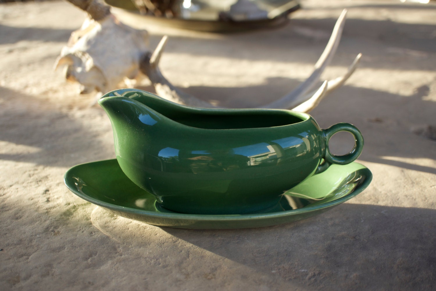 Universal Ballerina Pottery, Mid Century Modern Pottery, Forest Green