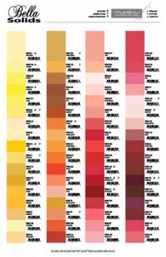 Bella Solids Color Chart