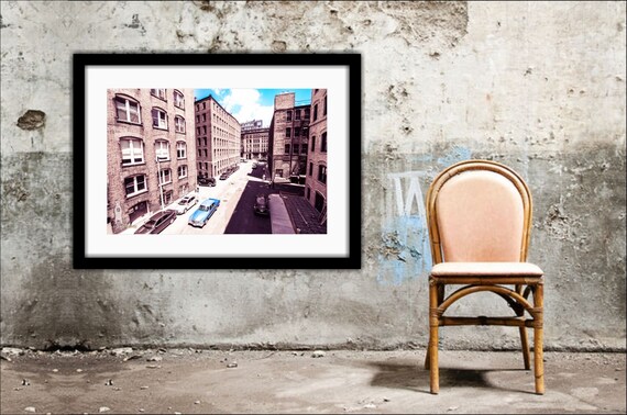 Boston Old School Vintage Style Wall Art Boston Art