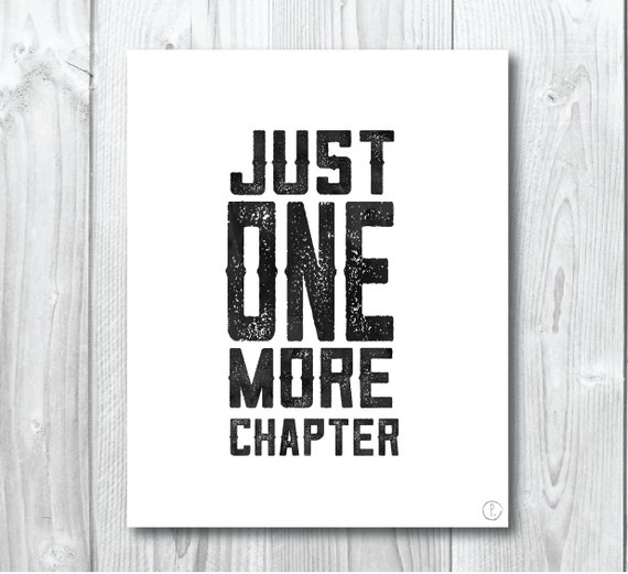 Download Just one more Chapter watercolour Print/wall Art A520x25cm