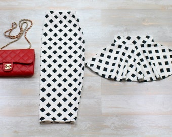 Mommy and me skirts, black and white skirts for mommy and me outfit, matching mom baby skirt, skirt for girls, mother daughter skirt, pencil