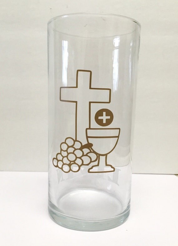 First communion Flower centerpiece vase. Holy communion