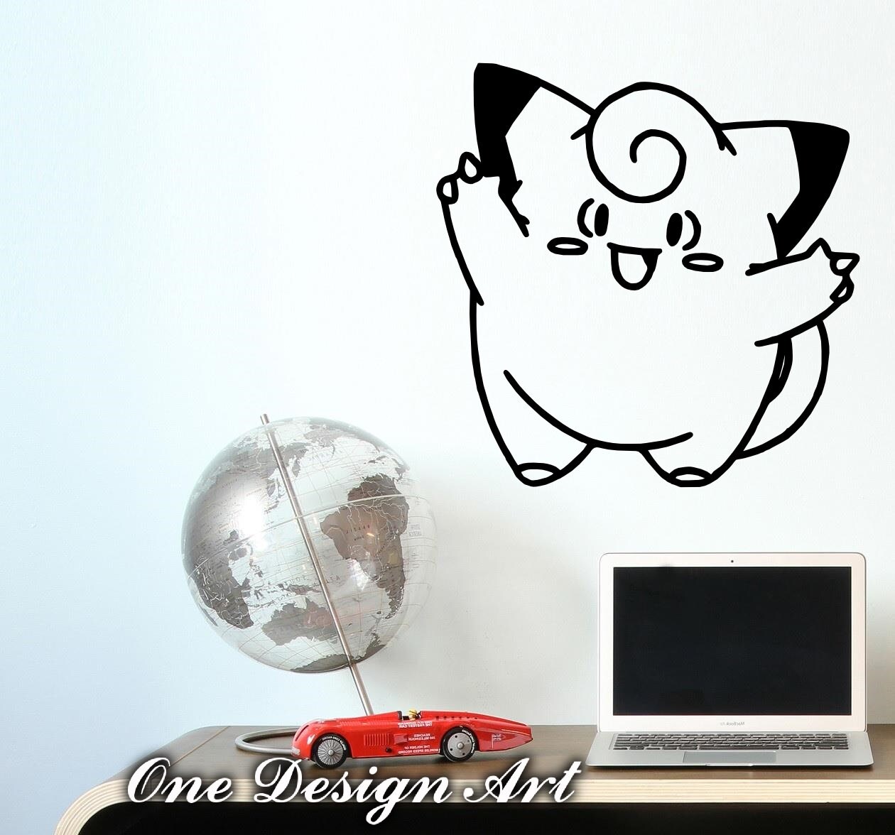 Clefairy Pokemon decal Wall Decals Home decor Arts Mural