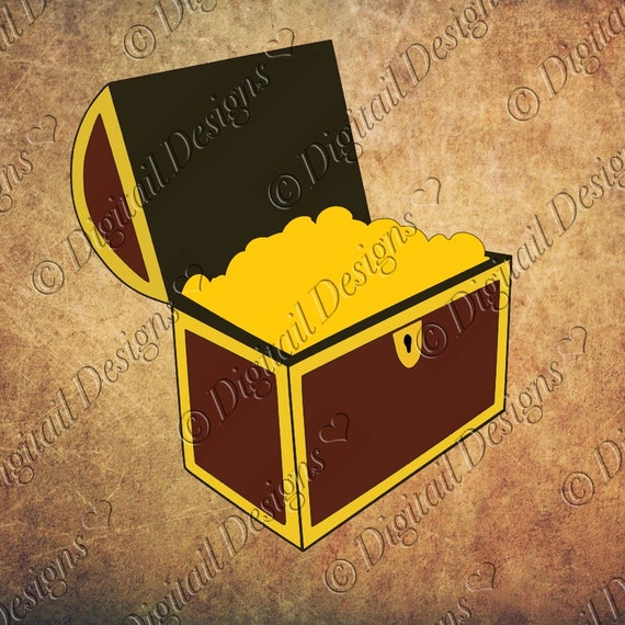 Treasure Chest SVG png dxf ai eps fcm cut file for use with