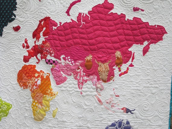 World Map Quilt Pattern