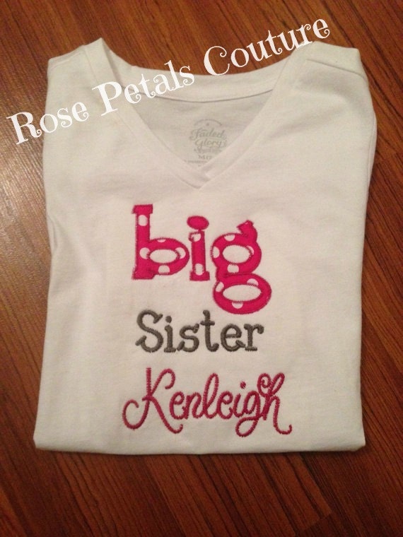 big sister applique shirt