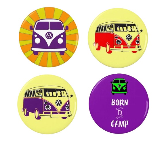 VW Camper Badge Set Badge/Magnet Summer Bus Hippie