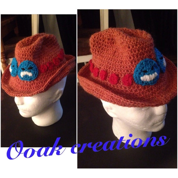 Items similar to Fire fist ace crochet hat costume on Etsy