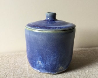 Handmade starry blue porcelain jar
