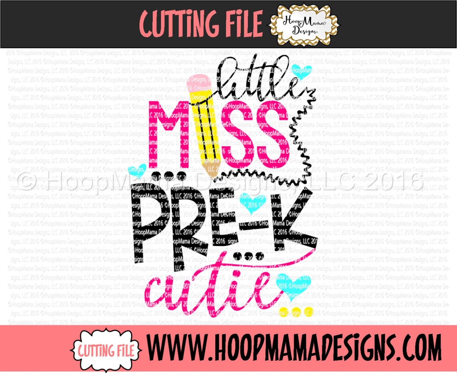 Little Miss Pre K Cutie SVG DFX EPS and png Files for Cutting