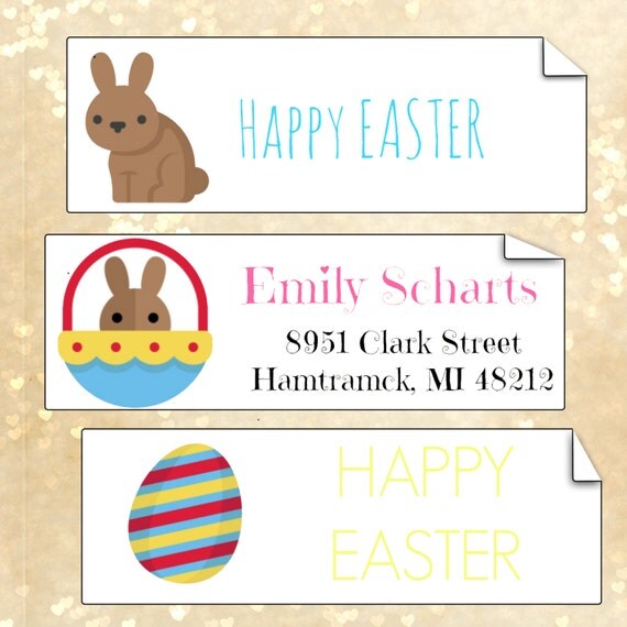 Items similar to Happy easter stickers, easter labels, easter stickers