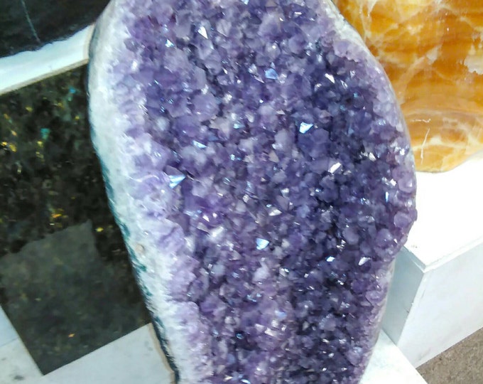 TALL Amethyst Geode 26" x 11" Fung Shui \ Home Decor \ Raw Amethyst \ Amethyst \ Natural Amethyst \ Rock & Geodes \ Minerals \ Metaphysical