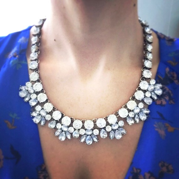 Statement necklace crystal statement necklace by OCEANBELLAHAWAII