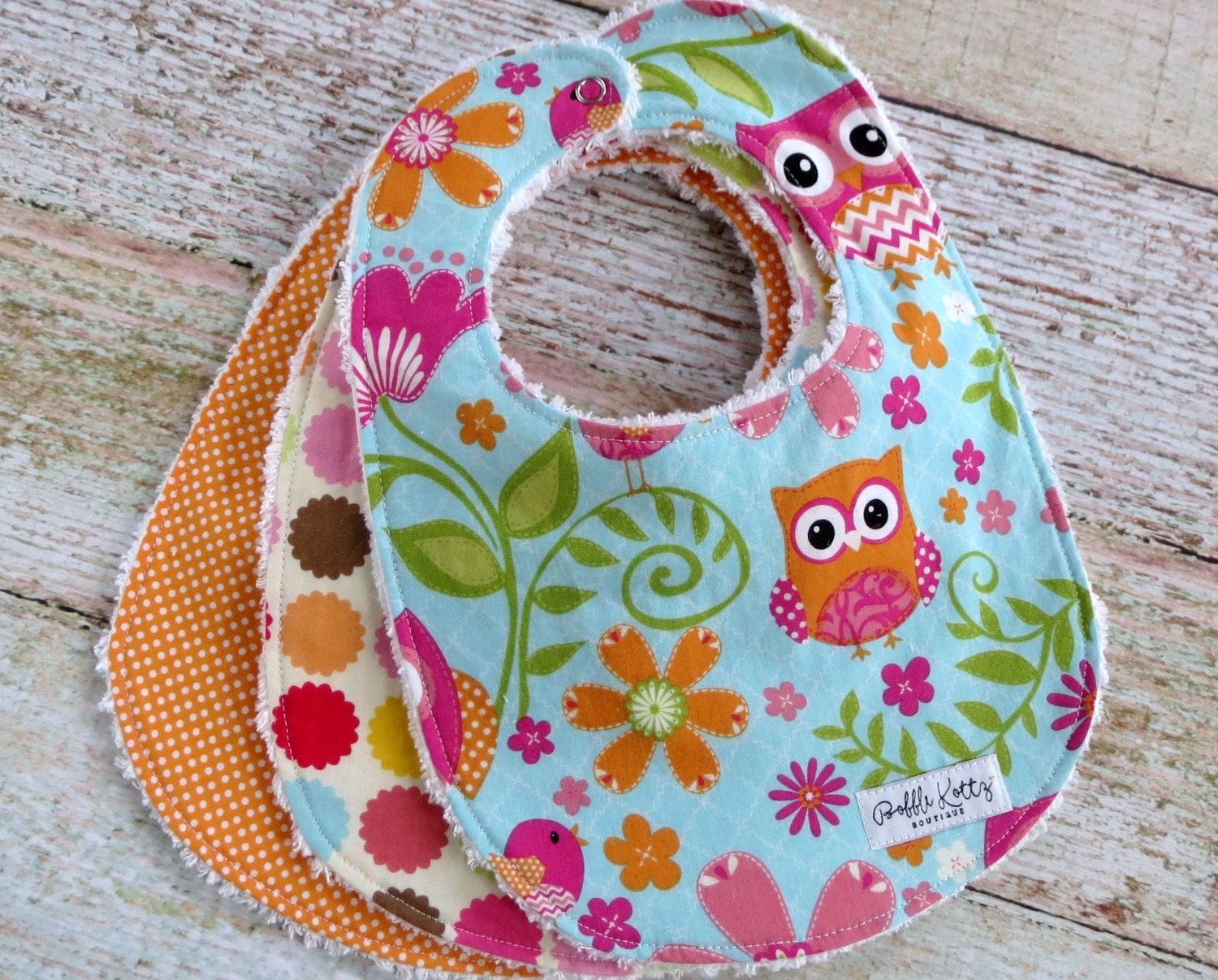 Baby Bibs Baby Girl Bibs Owl Baby Bibs Woodland Bibs