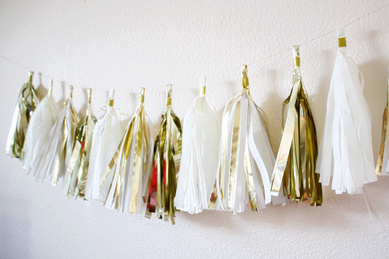 Gold and Ivory Tassel Garland