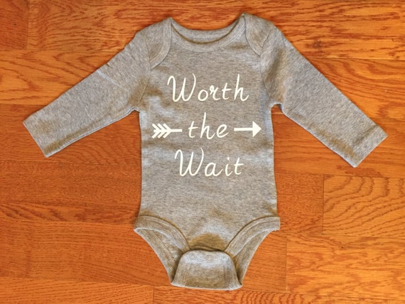 Worth the Wait Onesie. Coming Home Outfit. Baby Shower Gift.