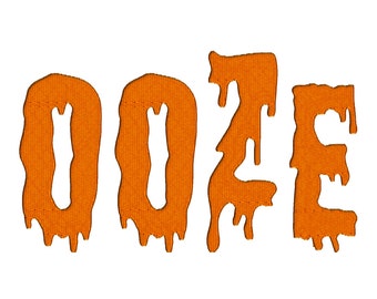 Halloween Ooze Machine Embroidery Font Monogram Alphabet, BX Embroidery, Instant Download Embroidery Designs, Multiple Formats