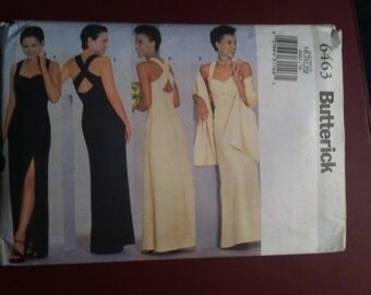 Unused Uncut Butterick Pattern 6463 Dress and Stole Size 18-20-22 Womans Clothing Sewing Patterns
