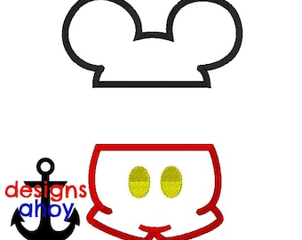 mr mouse split mickey mouse head with buttons and ears applique design 4x4 5x7 6x10 embroidery, personalization, birthday outfit.