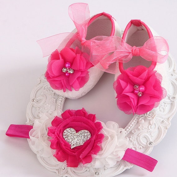 Pink Baby Shoes Baby Soft Shoes Baby by BabyJewelzCollection