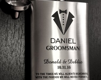 Personalized Flask, Custom Flask, Groomsman Flask, Flask, Wedding Flask, Bridesmaid Flask, Graduation Flask, Engraved Flask, Stainless Steel