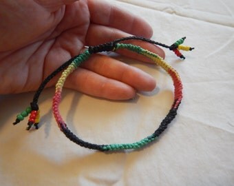 Rasta Anklet,Hemp Anklet,Rasta Anklet,Hemp Jewelry,Rasta Jewelry,Hippie Jewelry,Rastafarian Jewelry,Jamaican Jewelry,Rasta Colors,Rasta Hemp