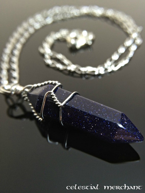 Crystal Necklace Galaxy Necklace Sterling Silver Chain Galaxy