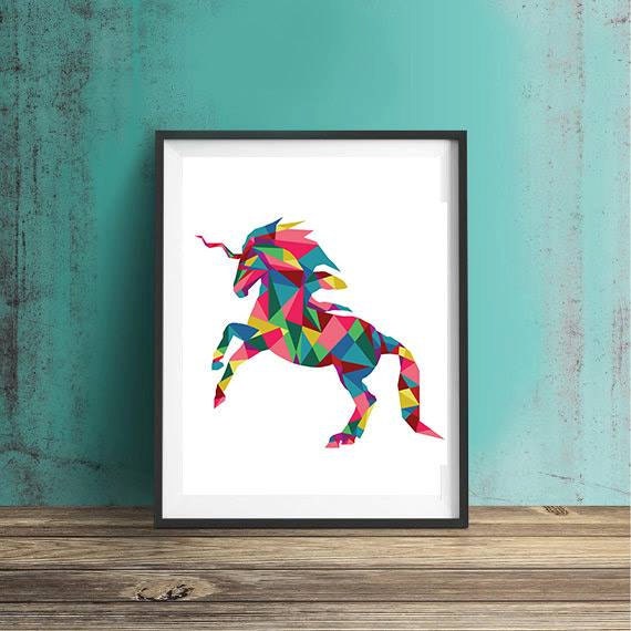 unicorn wall art unicorn poster unicorn printable art unicorn