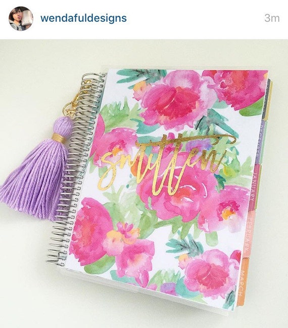 Erin Condren Cover Happy Planner Cover or Plum by StylishPlanner